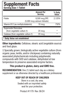 Folate-5 Plus™(with B12) 폴레이트-5 플러스™ (활성엽산, 비타민 B12 함유)