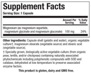 Biotics Research Mg-Zyme 마그네슘 100캡슐 성분표